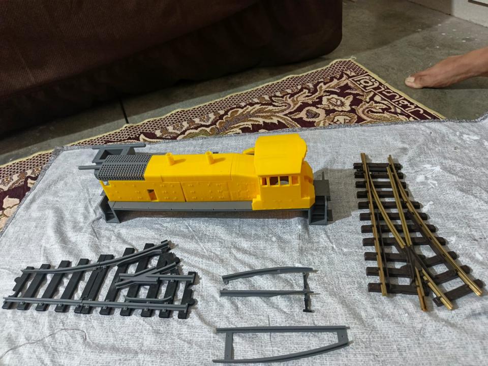 G-scale model train and track